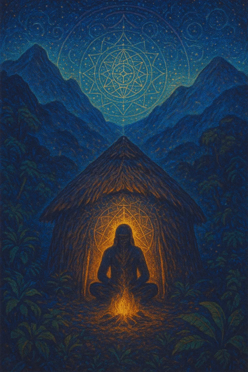 Peuple kogi qui pratique des retraites dans le noir et breathwork DMT